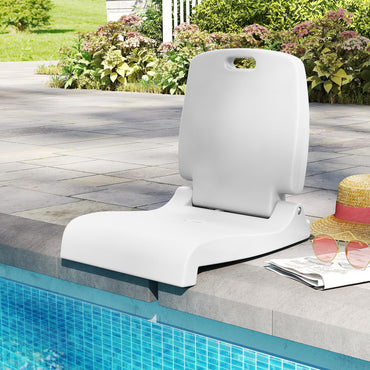 Poolside Chairs with Handle and Back Support for Edge of Pool