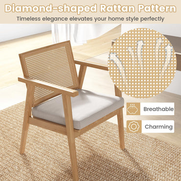 Modern Accent Chair with Solid Rubber Wood Frame