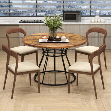118cm Dining Table for 4-6 People, Round Kitchen Table