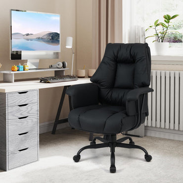 Ergonomic Office Chair with Spring Cushion Seat and Tilting Backrest