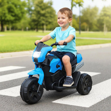 6V Kids 3-Wheel Ride on Motorbike with LED Headlight for Boys Girls Aged 37-72 Months