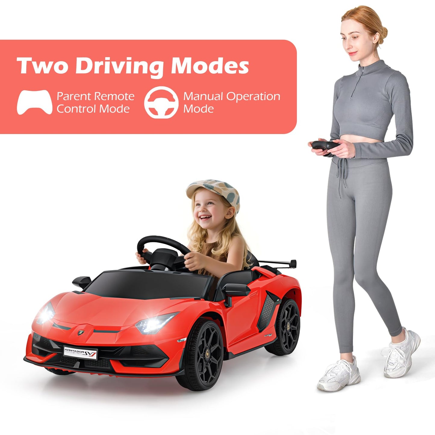 12V Licensed Lamborghini Kids Ride on Car with Remote Control
