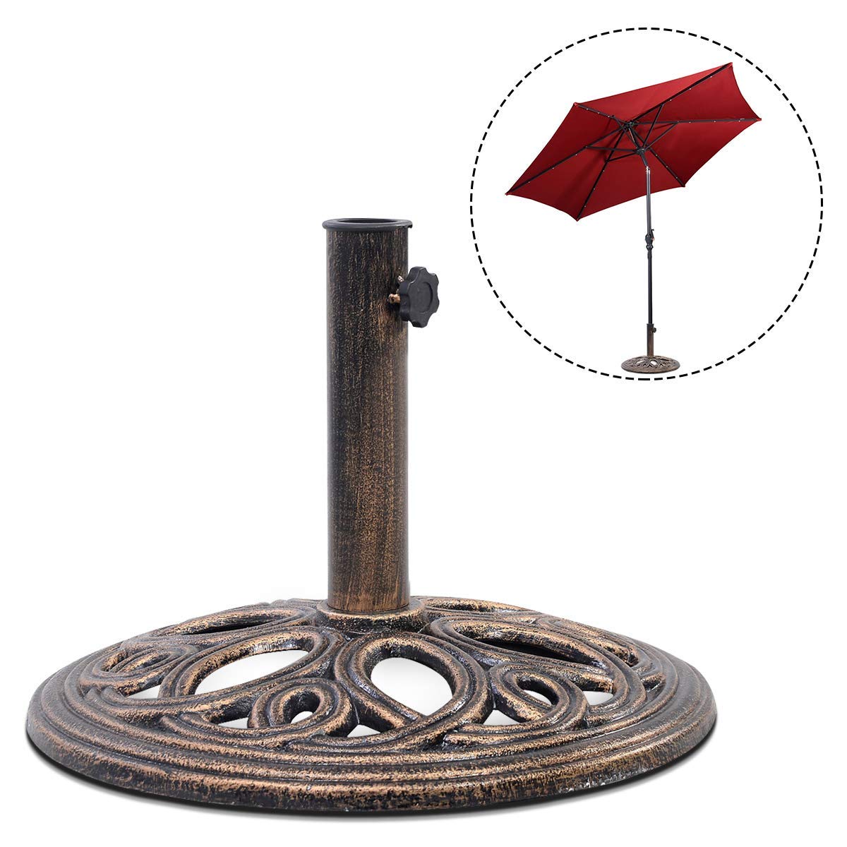 11KG Round Umbrella Base Stand with Premium Cast Iron
