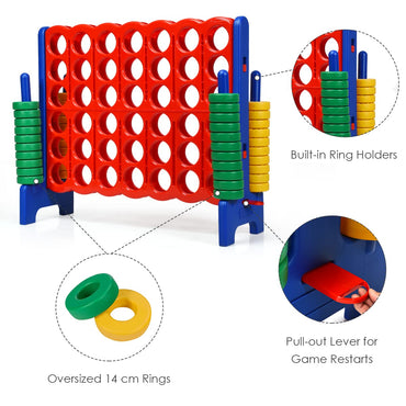 Giant Connect 4 with 42 Jumbo Rings & Quick-Release Slider