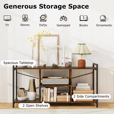 Giantex TV Stand Cabinet for 55 Inch TVs 120cm Industrial TV Unit Media Entertainment Center
