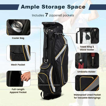 Lightweight Golf Club Bags with 8 Way Dividers