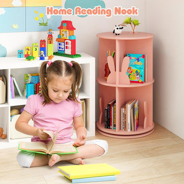 3 Tier 360° Rotating Bookcase with Bookends