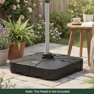 130 kg/170 kg Outdoor Cantilever Umbrella Base with Wheels Heavy-Duty Offset Patio Umbrella Stand