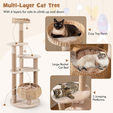 164cm Cats Climbing Tower with Jute Scratching Posts