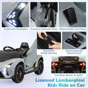 12V Kids Ride on Car 4WD Lamborghini Licensed with 3 Speeds and Music
