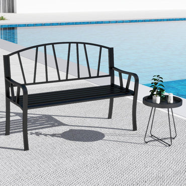 Outdoor Furniture Metal Frame Loveseat Park Bench