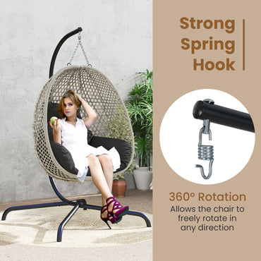 C Frame Hammock Chair Stand for Living Room