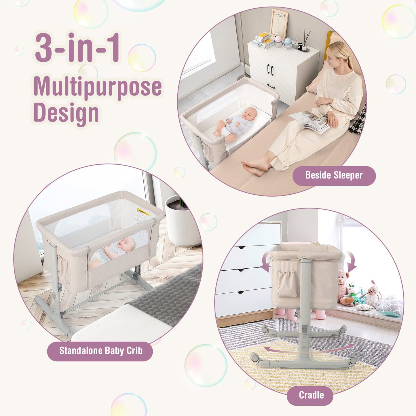 Easy Folding Cot Bed with Mattress