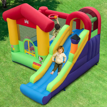 Inflatable Bouncy Castle, Kids Jumping House with Air Blower, Slide