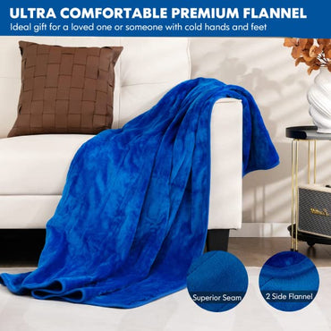 160 x 130/180 x 130 CM Electric Heated Throw Blanket with 10 Heat Settings