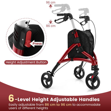 Walker for Seniors Foldable Rollator Walker with Lightweight Aluminum Frame