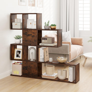 Wooden Display Bookshelf Corner Rack