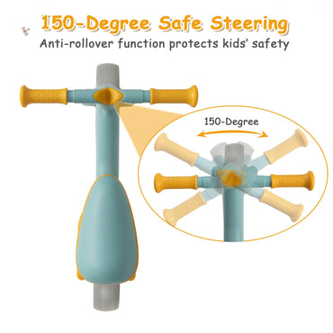 No Pedal Baby Walker Push Ride On Toy with 2 Widened EVA Wheels