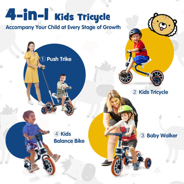 4-in-1 Multifunctional Kids Training Balance Trike