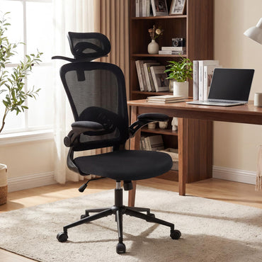 Ergonomic Mesh Office Chair with 3D Headrest and Adjustable Lumbar