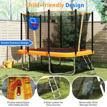 Rectangle Outdoor Trampoline 317 x 255 cm Backyard Trampoline