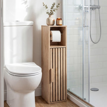 Slim Bathroom Cabinet, Freestanding Toilet Paper Holder