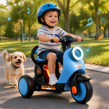 6V Kids Motorbike,Electric Ride On Motorcycle with Headlight