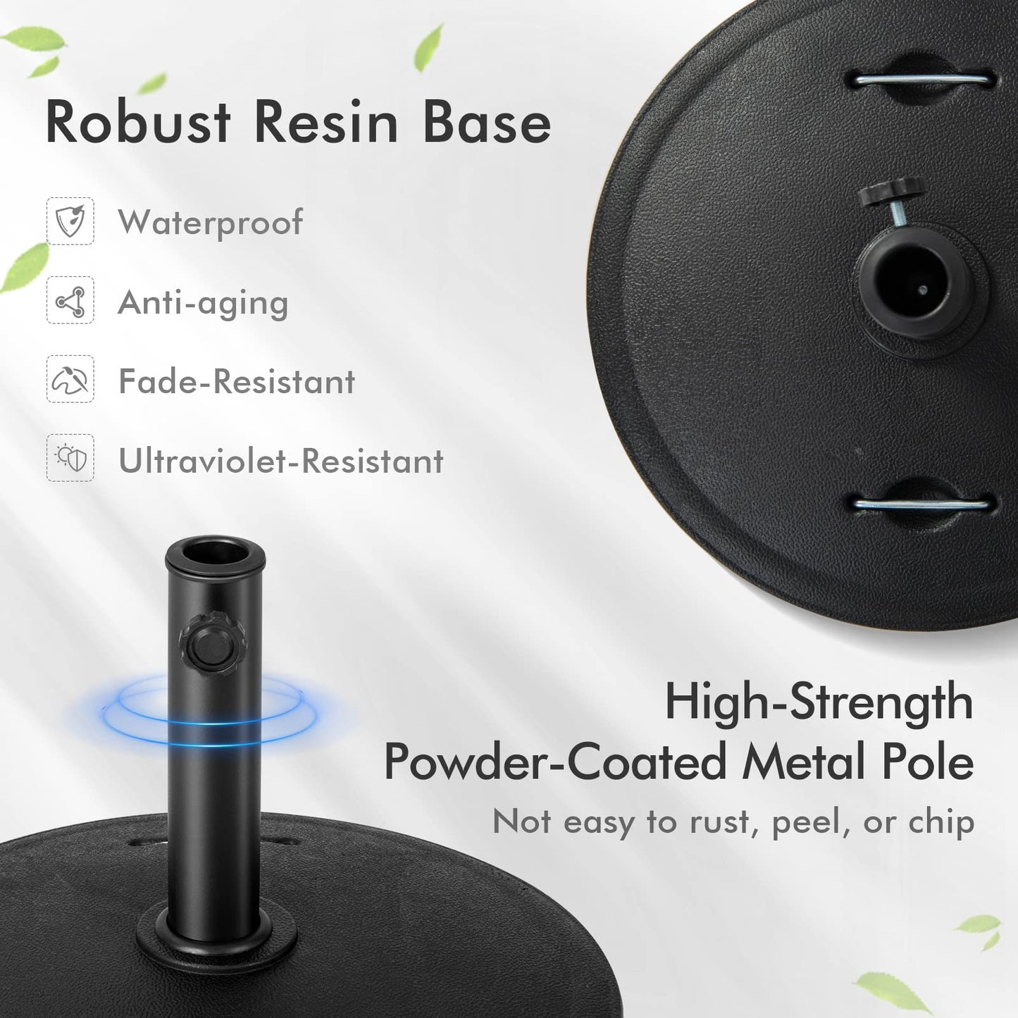 Heavy Duty Umbrella Stand Holder with Wheels
