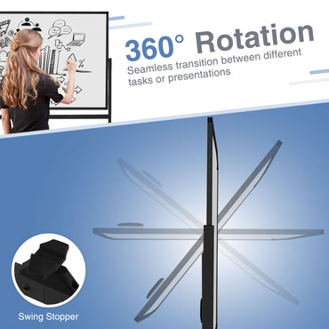 Rolling Whiteboard on Wheels with Stand and Aluminum Alloy Frame