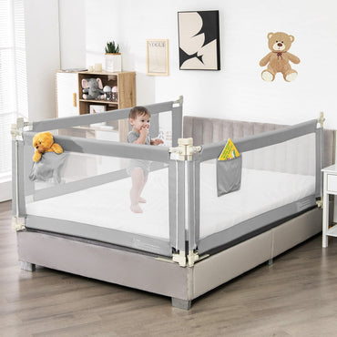 57’’ Extra Long, Height Adjustable & Foldable Baby Bed Rail