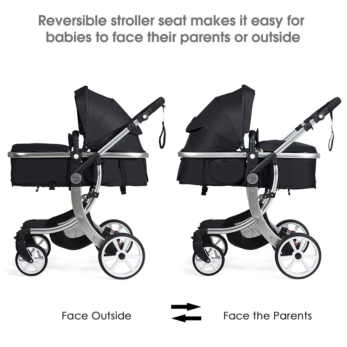 Foldable Infant Stroller with Rain Cover