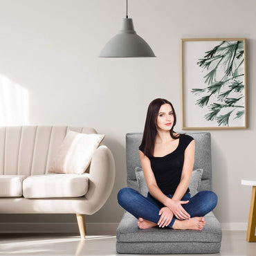 Folding Lazy Floor Sofa Bed with Pillow