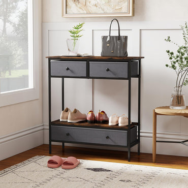 Console Table, Industrial Slim Accent Entryway Table Hall Desk