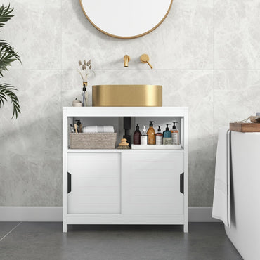 Bathroom Sink Cupboard Under Sink Vanity Cabinet with Sliding Doors