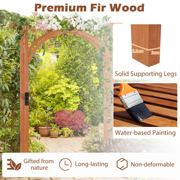 Wooden Garden Arch Entryway Trellis Pergola Arbour(160 x 60 x 215cm)