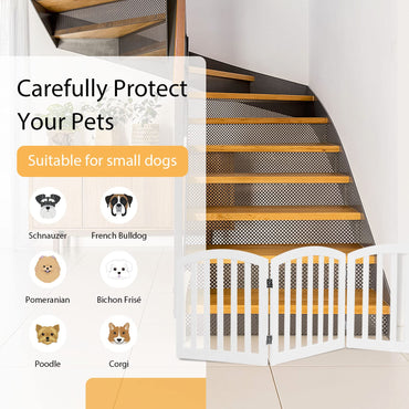 61 cm Height Safety Fence with 2 PCS Support Feet for Dog Cat Baby