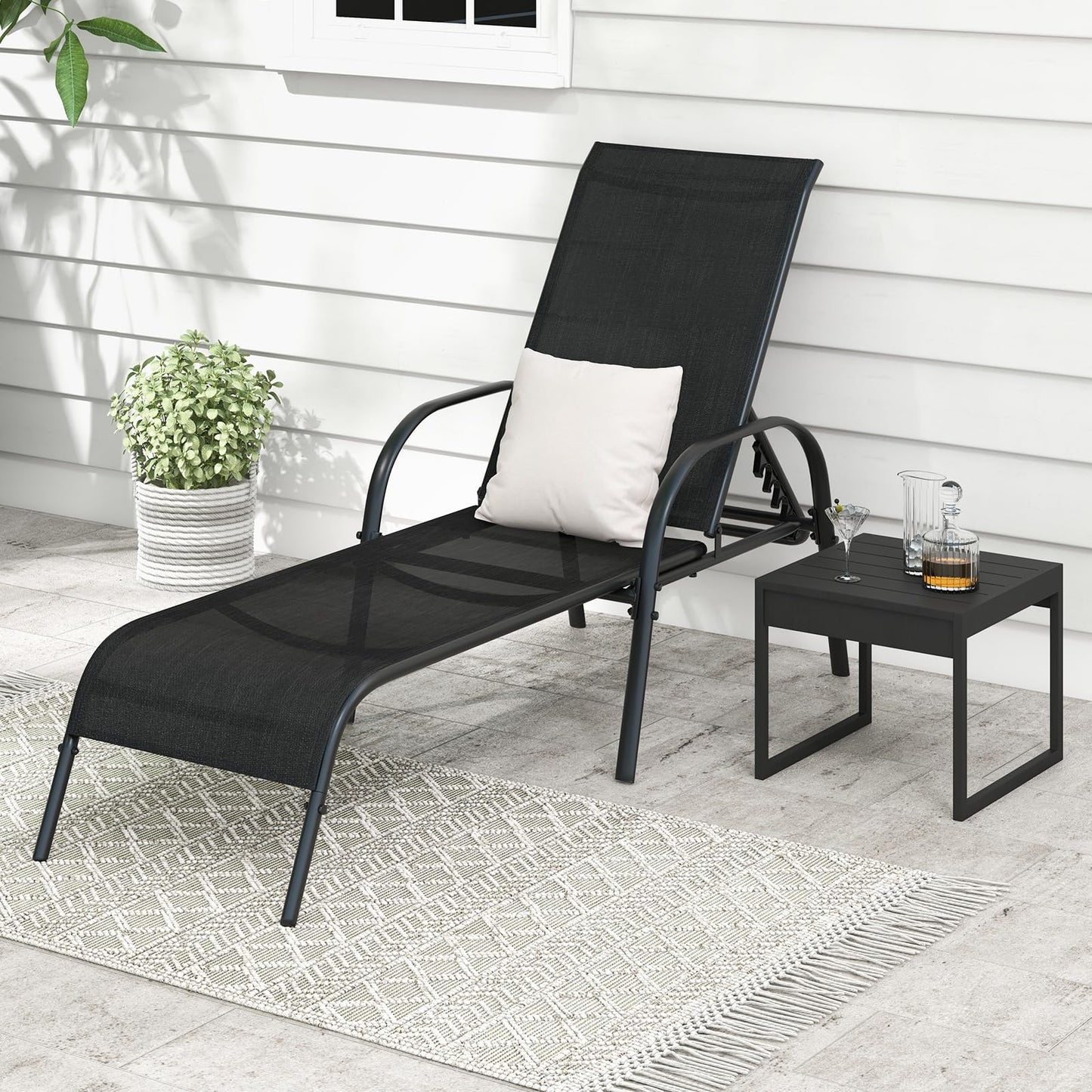 5-Level Adjustable Garden Sun Lounger