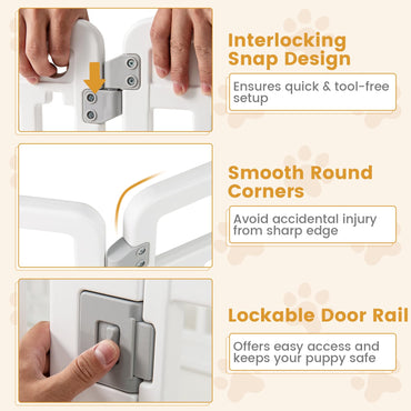 8-Panel 80CM Tall Plastic Dog Panel