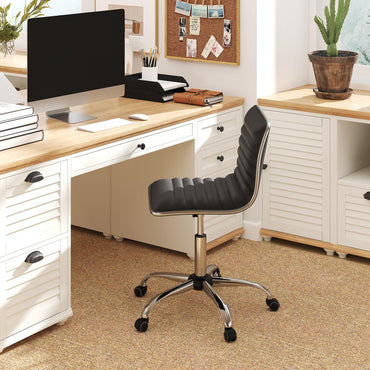 Adjustable Office Chair with Swivel Seat and Universal Wheels