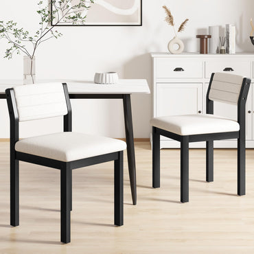 Imitation Lamb Fleece Home Chair with Upholstered Seat and Rubber Wood Legs