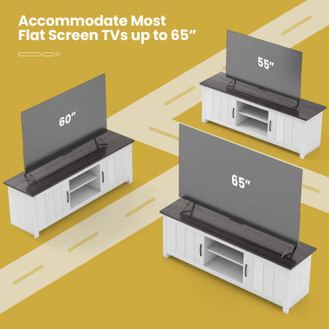 Wooden TV Cabinet Media Entertainment Center for TVs up to 65 Inches