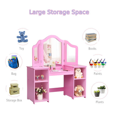 Kids Dressing Table and Chair Set