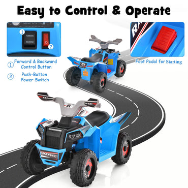 Kids Ride on ATV with Direction Control Large Seat