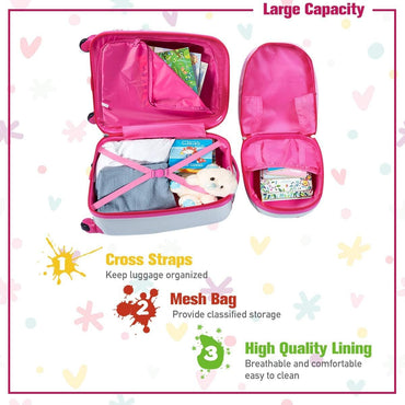 12'' Backpack 16'' Suitcase Children Boys Girls Travel School Trolley Case