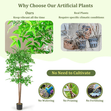 Artificial Bamboo Tree Faux Bamboo Plant with 1020 Leaves