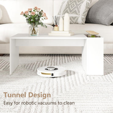 Coffee Table 85cm Coffee Table with Double Layer Storage Space