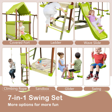 7 in 1 Heavy Duty Metal Swing Stand with Slide