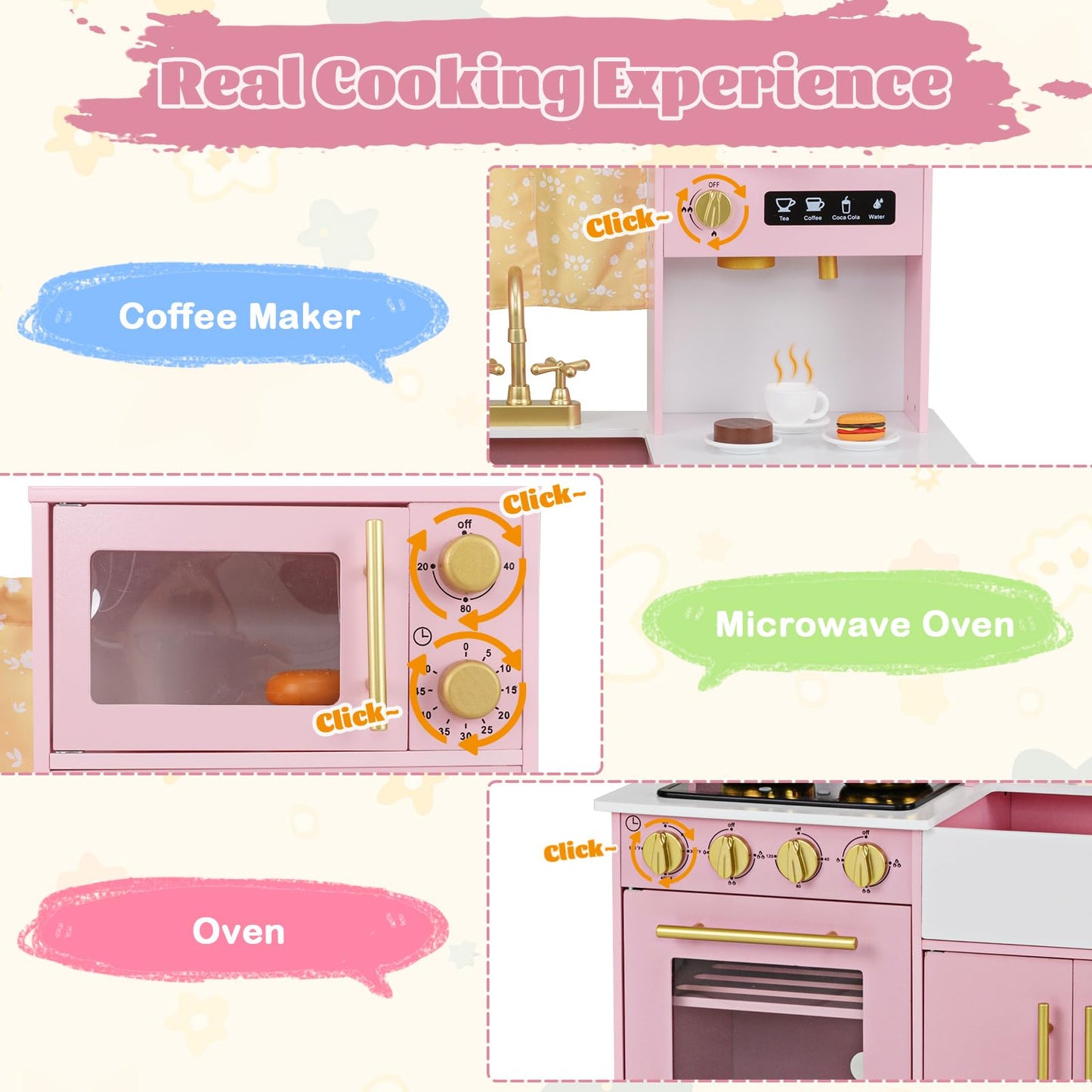 Pretend Play Kitchen with Sounds & Lights