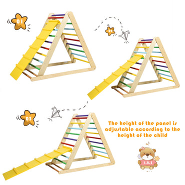 Wooden Climbing Ladder with Ramp for Kindergarten or Home
