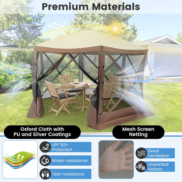 3.5 x 2.3m Pop up Camping Gazebo with Carrying Bag